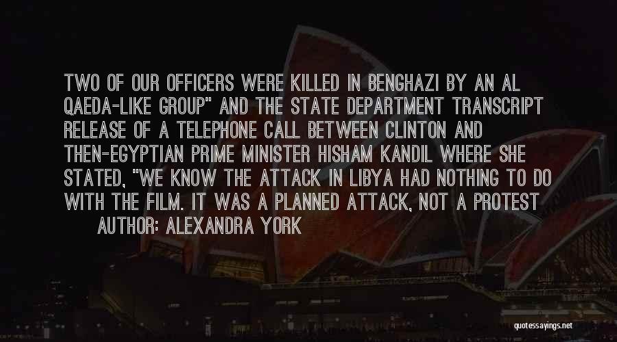 Benghazi Quotes By Alexandra York