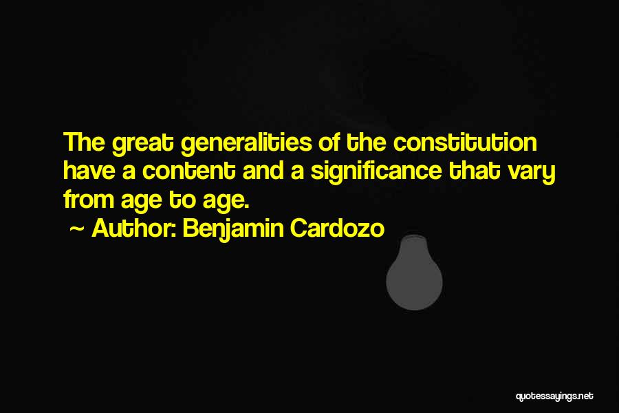 Benjamin Cardozo Quotes 1717668