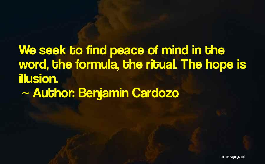 Benjamin Cardozo Quotes 1784214