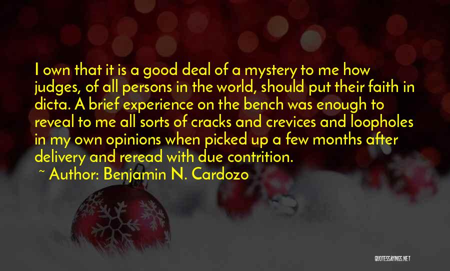 Benjamin N. Cardozo Quotes 145481