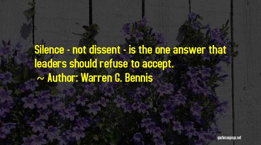 Bennis Quotes By Warren G. Bennis