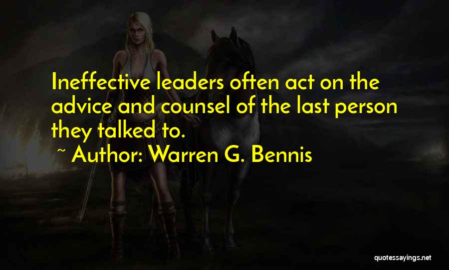 Bennis Quotes By Warren G. Bennis