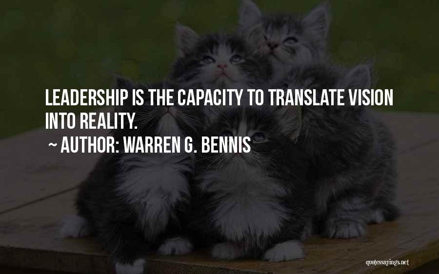 Bennis Quotes By Warren G. Bennis