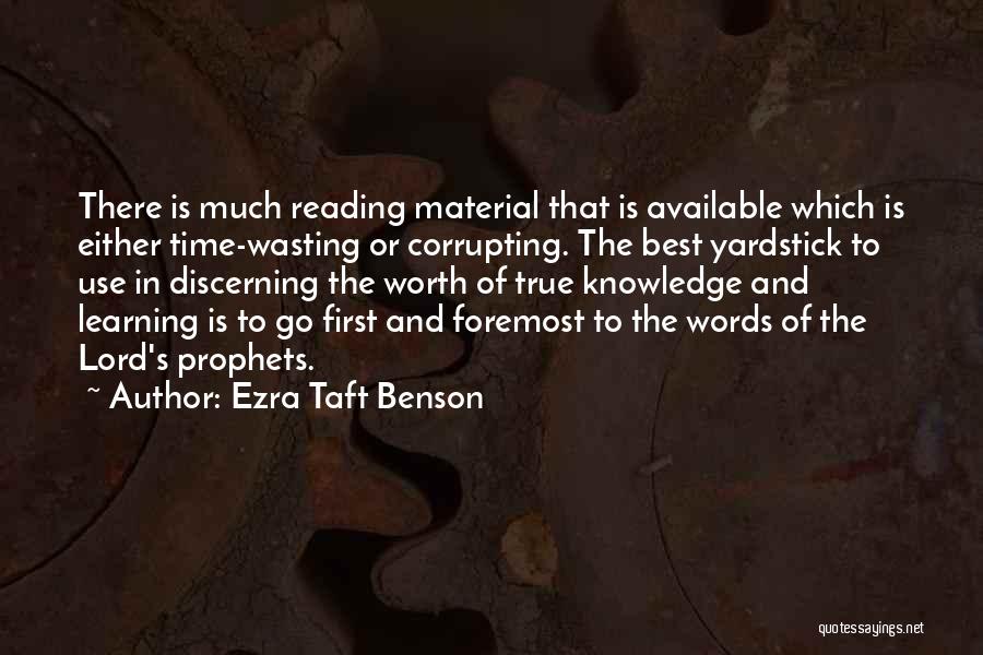 Benson Quotes By Ezra Taft Benson
