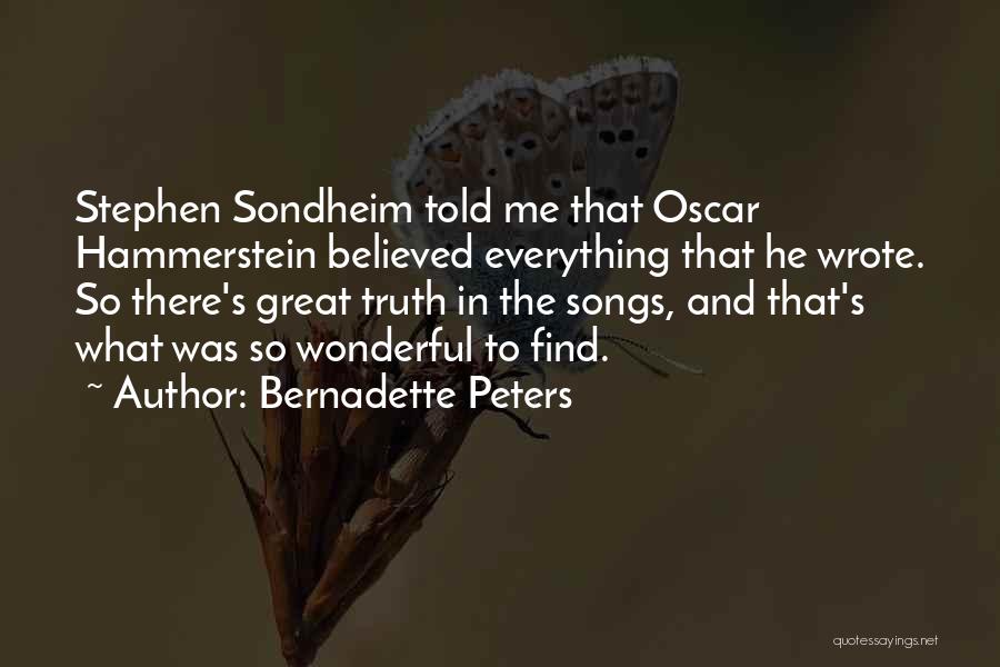 Bernadette Peters Quotes 530132