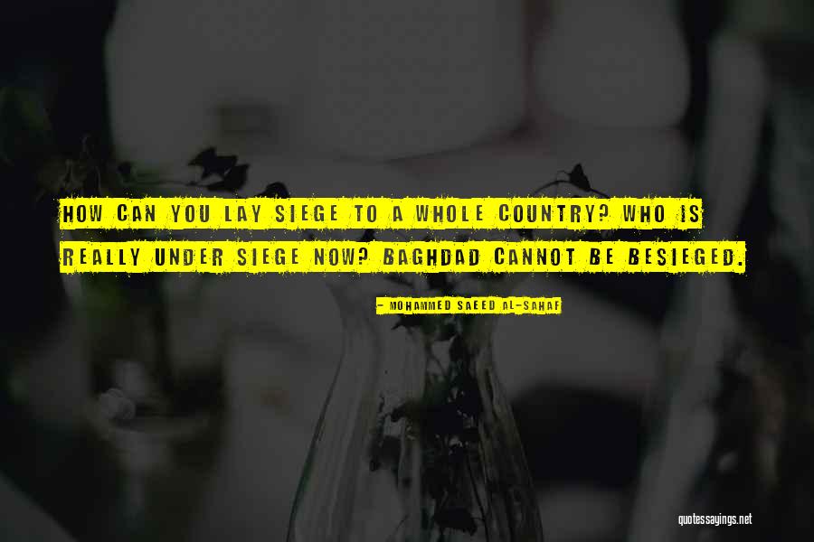 Besieged Quotes By Mohammed Saeed Al-Sahaf Besieged Quotes By Mohammed Saeed Al-Sahaf