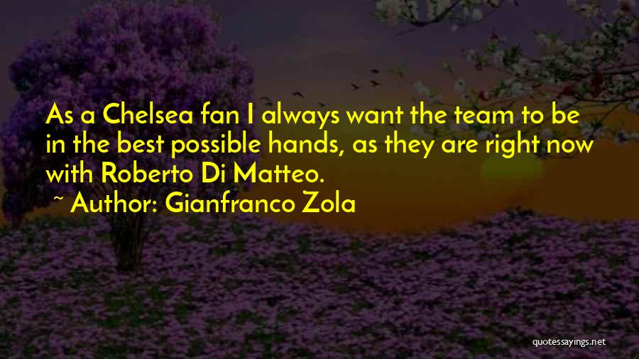 Best A Team Quotes By Gianfranco Zola