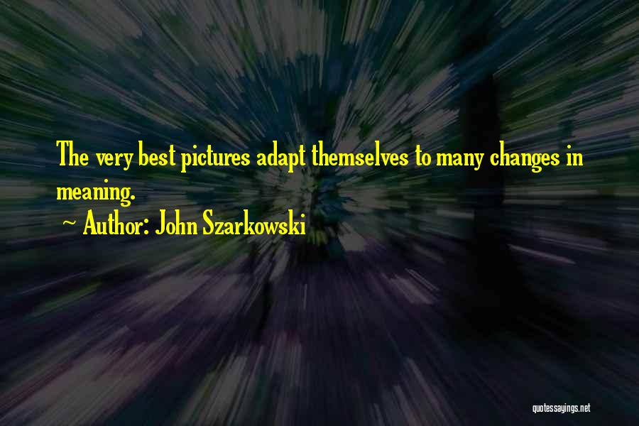 Best Adapt Quotes By John Szarkowski