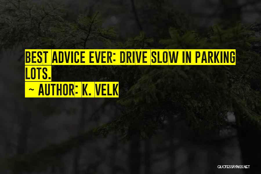 Best Advice Ever Quotes By K. Velk