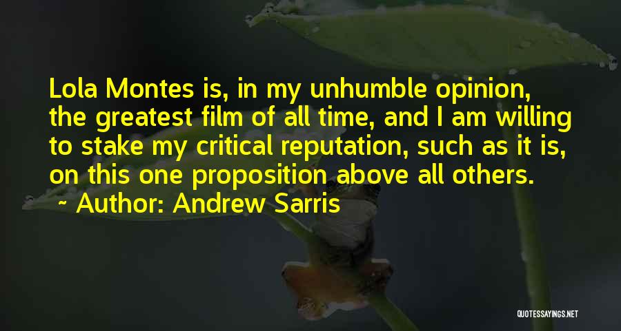 Best All Time Film Quotes By Andrew Sarris