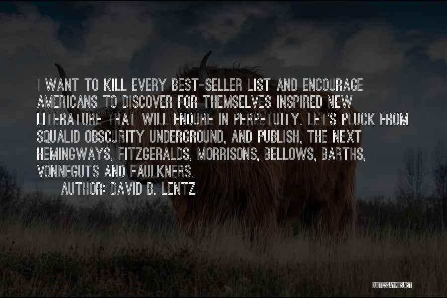 Best American Literature Quotes By David B. Lentz