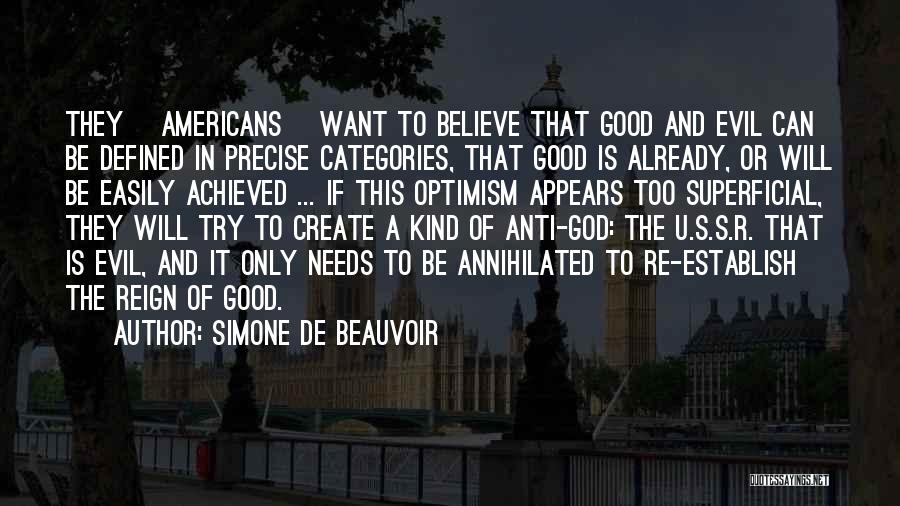 Best Anti God Quotes By Simone De Beauvoir