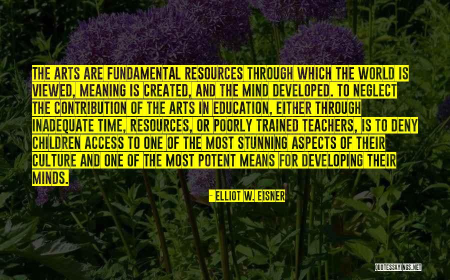 Best Art Teacher Quotes By Elliot W. Eisner