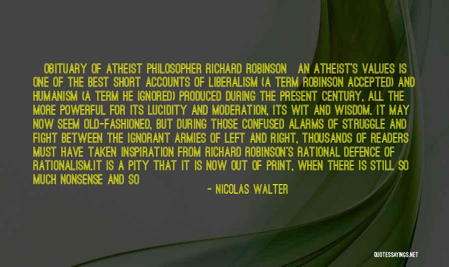 Best Atheist Quotes By Nicolas Walter