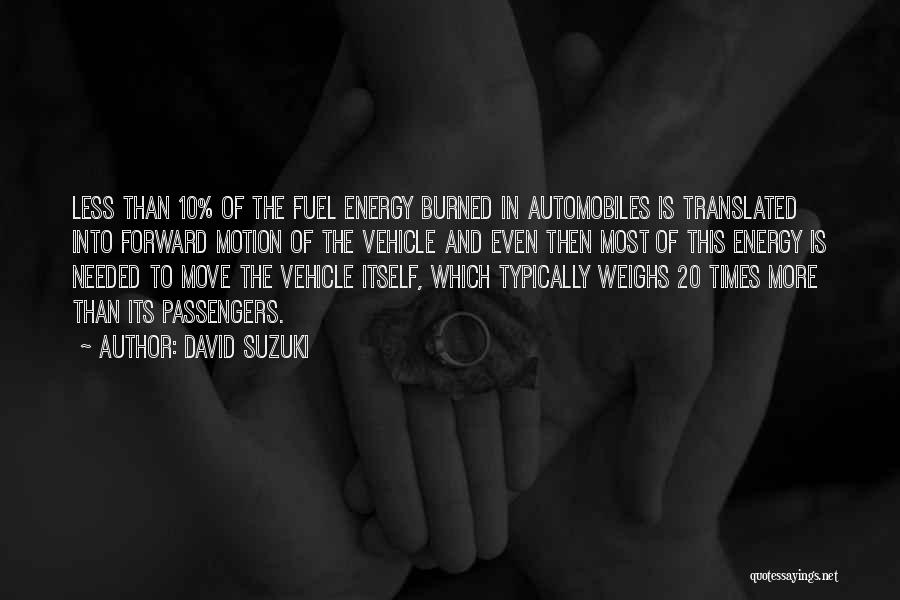 Best Automobiles Quotes By David Suzuki