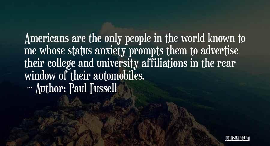 Best Automobiles Quotes By Paul Fussell