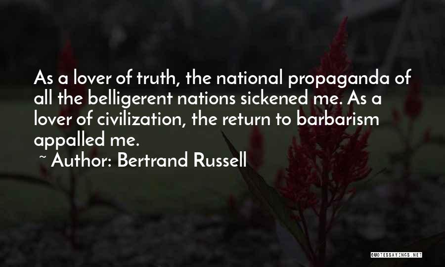 Best Barbarism Quotes By Bertrand Russell