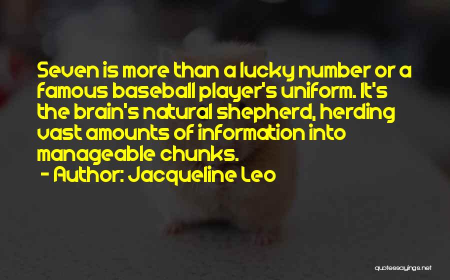 Best Baseball Player Quotes By Jacqueline Leo