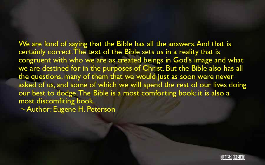 Best Bible Quotes By Eugene H. Peterson