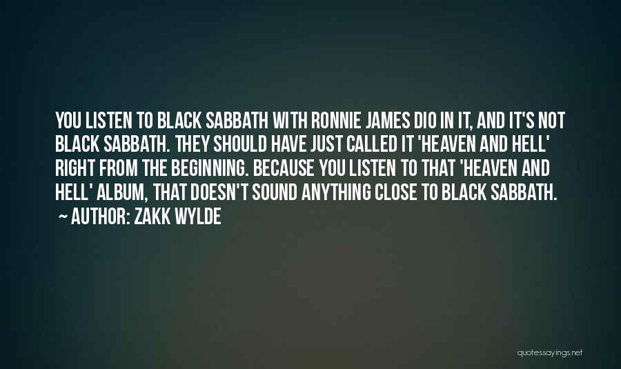 Best Black Sabbath Quotes By Zakk Wylde