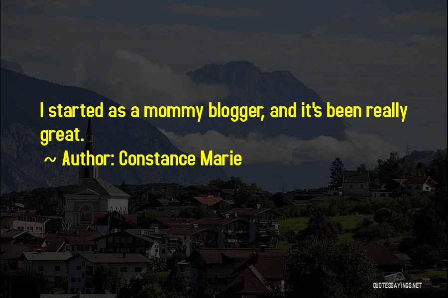 Best Blogger Quotes By Constance Marie