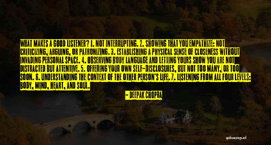 Best Body Language Quotes By Deepak Chopra