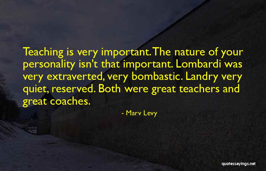 Best Bombastic Quotes By Marv Levy