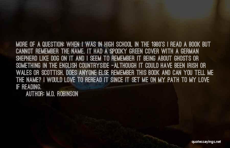 Best Book Cover Quotes By M.D. Robinson