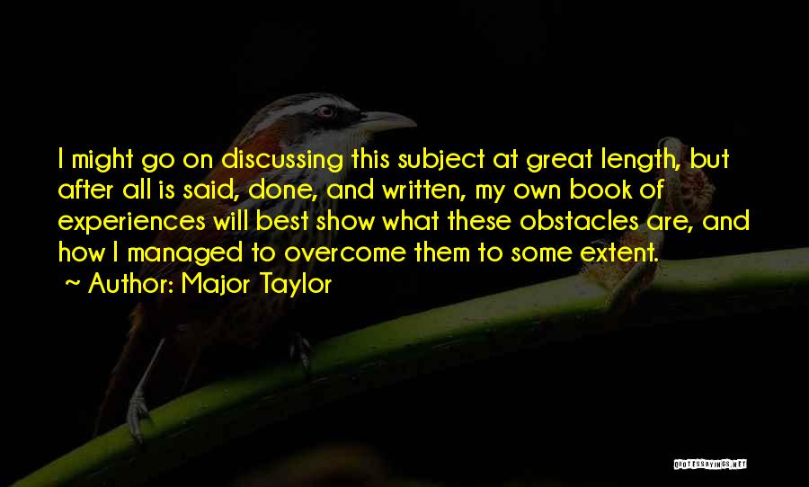 Best Book Quotes By Major Taylor