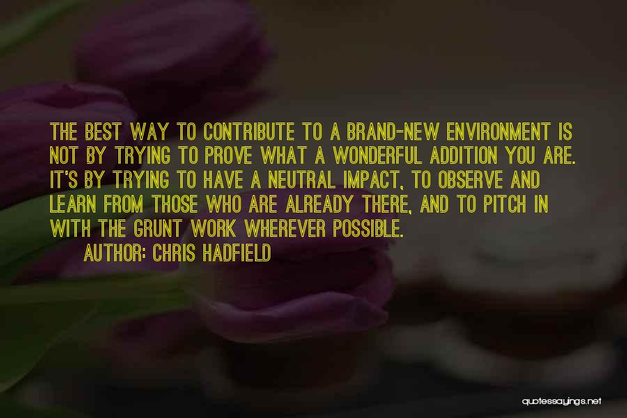 Best Brand Quotes By Chris Hadfield