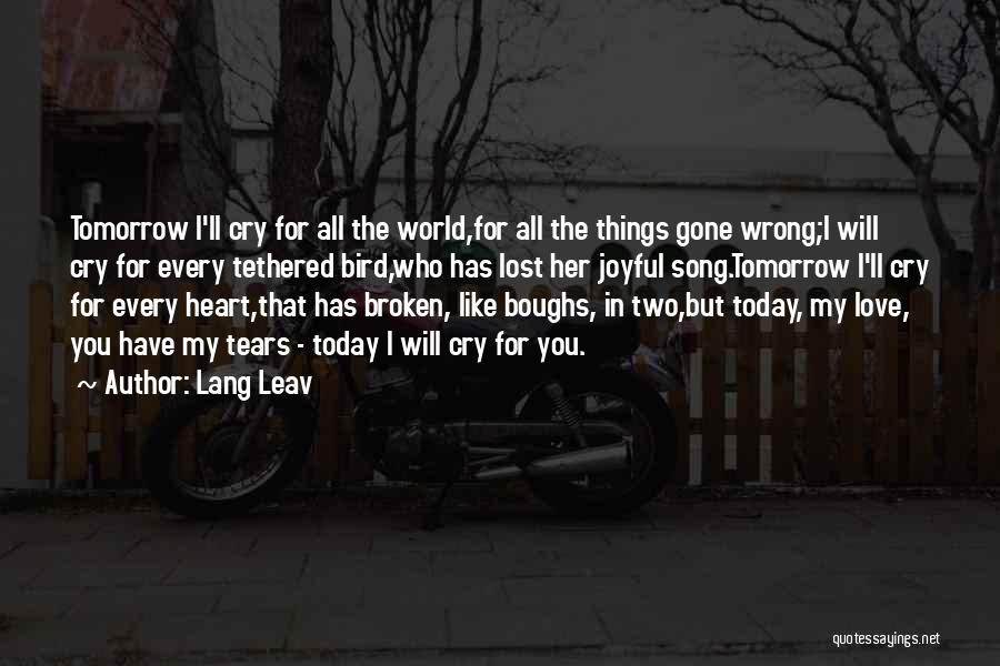 Best Broken Love Song Quotes By Lang Leav