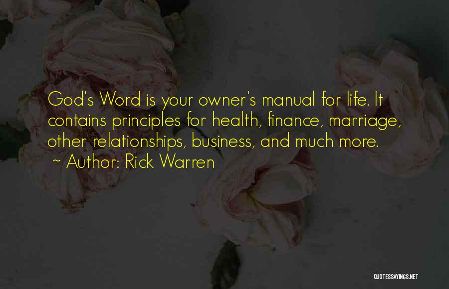 Best Business Owner Quotes By Rick Warren