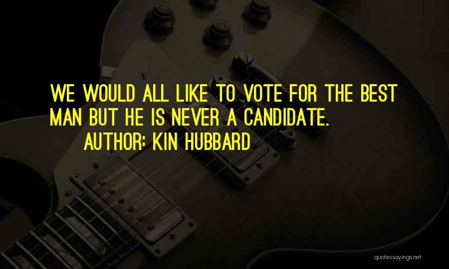 Best Candidate Quotes By Kin Hubbard