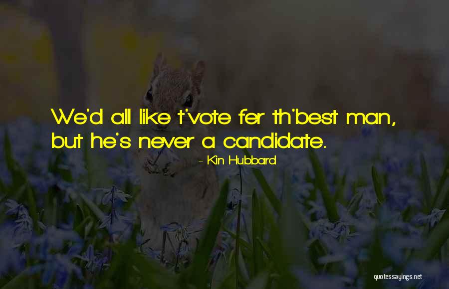 Best Candidate Quotes By Kin Hubbard