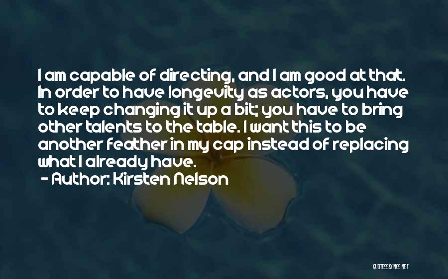 Best Cap Quotes By Kirsten Nelson