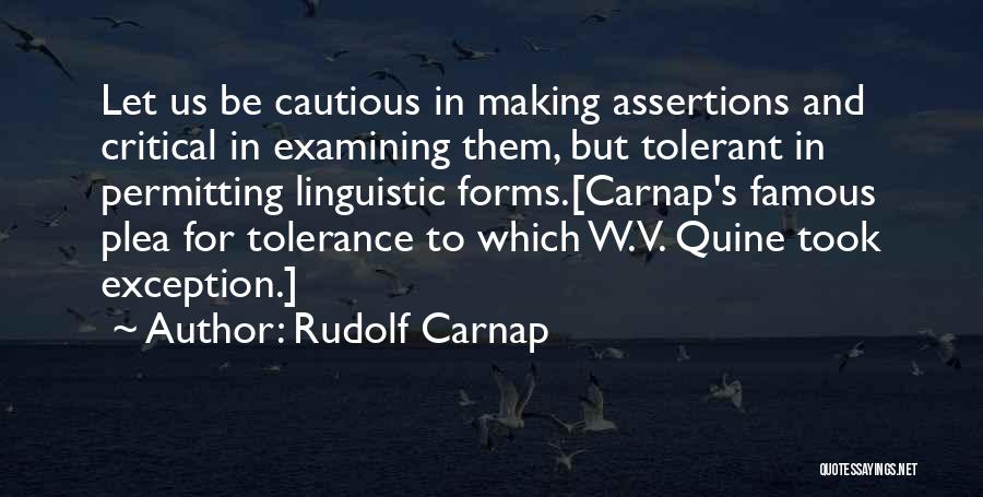 Best Caution Quotes By Rudolf Carnap