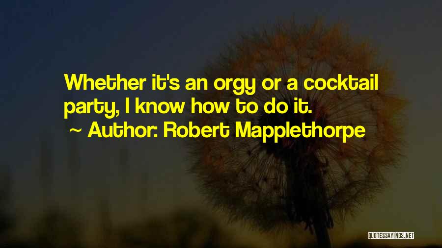 Best Cocktail Quotes By Robert Mapplethorpe