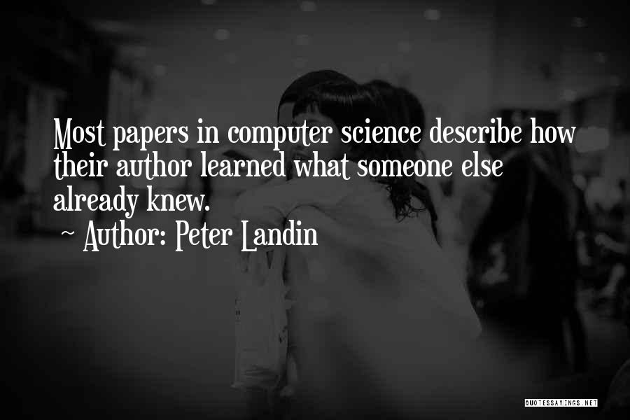 Best Computer Science Quotes By Peter Landin