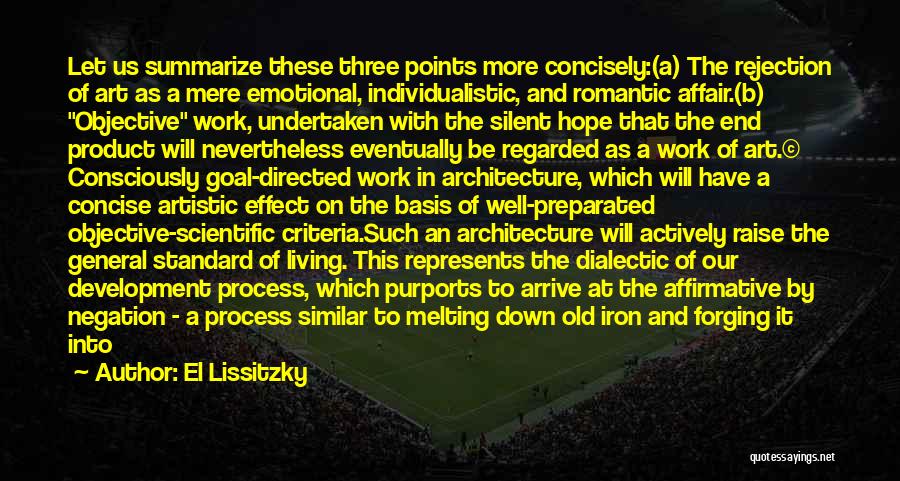 Best Concise Quotes By El Lissitzky