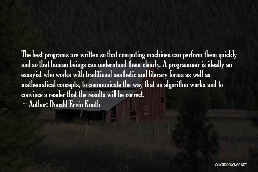 Best Convince Quotes By Donald Ervin Knuth