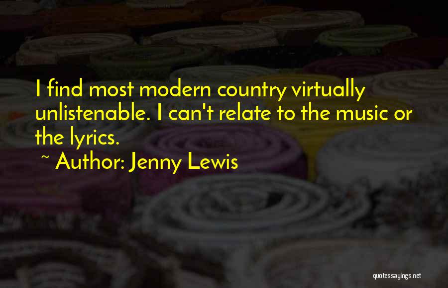 Best Country Lyrics Quotes By Jenny Lewis