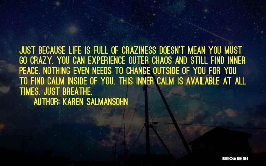 Best Craziness Quotes By Karen Salmansohn