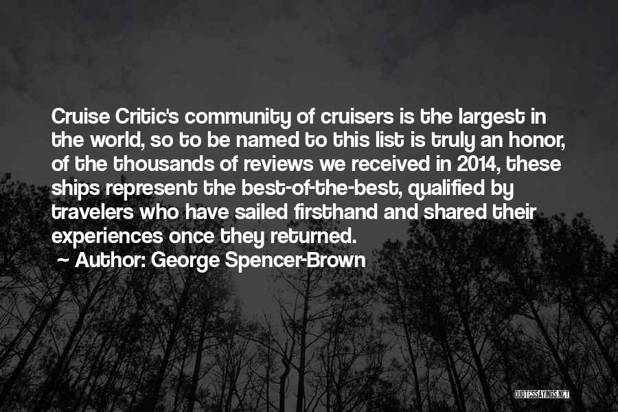 Best Cruise Quotes By George Spencer-Brown