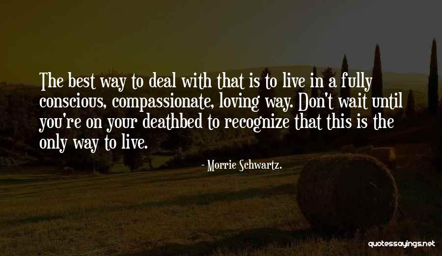 Best Deathbed Quotes By Morrie Schwartz.