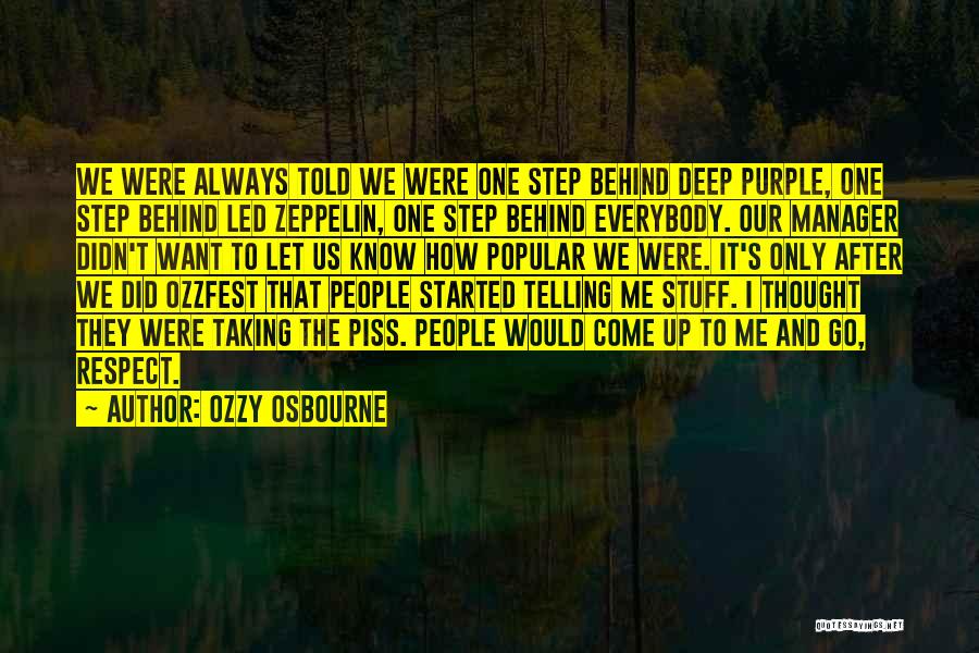 Best Deep Thought Quotes By Ozzy Osbourne