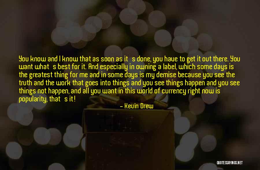 Best Demise Quotes By Kevin Drew