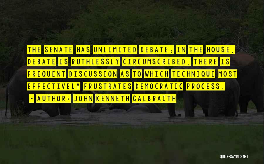 Best Democratic Debate Quotes By John Kenneth Galbraith