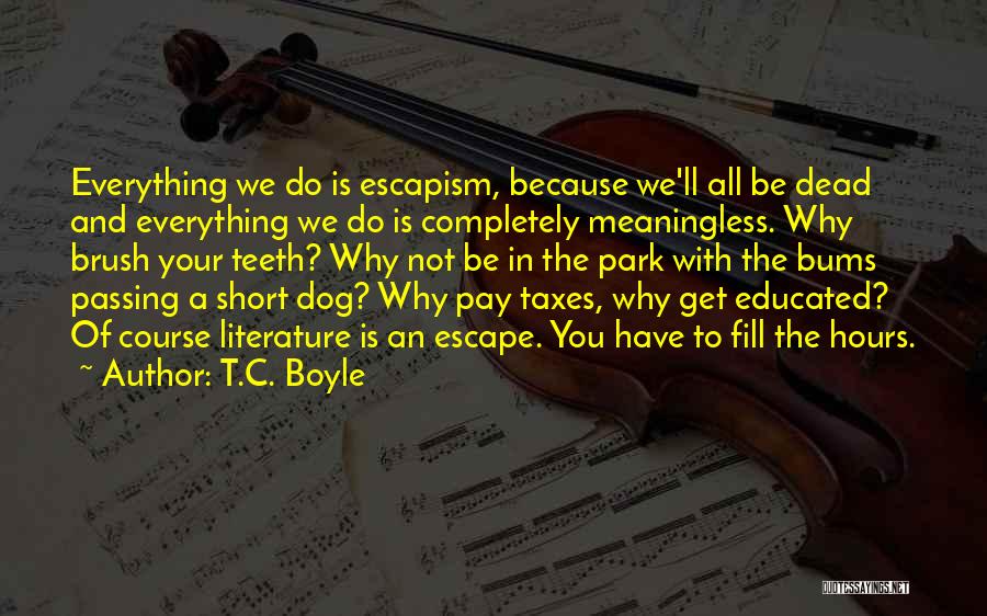 Best Dog Passing Quotes By T.C. Boyle