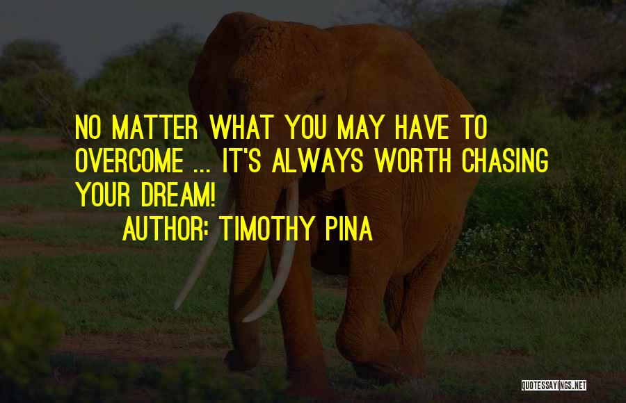 Best Dream Chasing Quotes By Timothy Pina