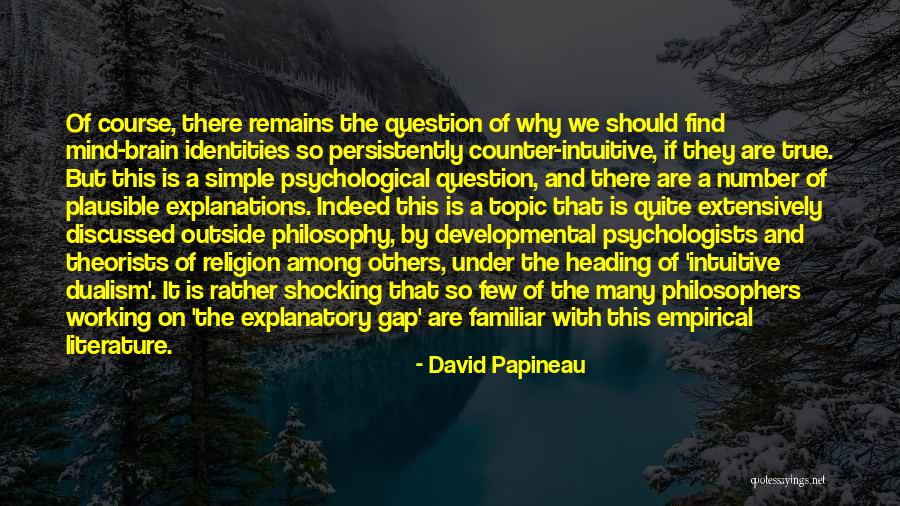 Best Dualism Quotes By David Papineau